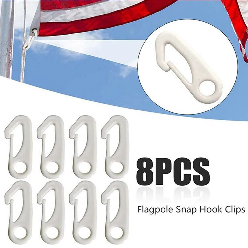 Tool Snap Hook Clips Water Resistant Flag Pole Flagpole Heavy Duty Nti-UV Reliable Replacement 8PCS Attachment
Tool Snap Hook Clips Water Resistant Flag Pole Flagpole Heavy Duty Nti-UV Reliable Replacement 8PCS Attachment