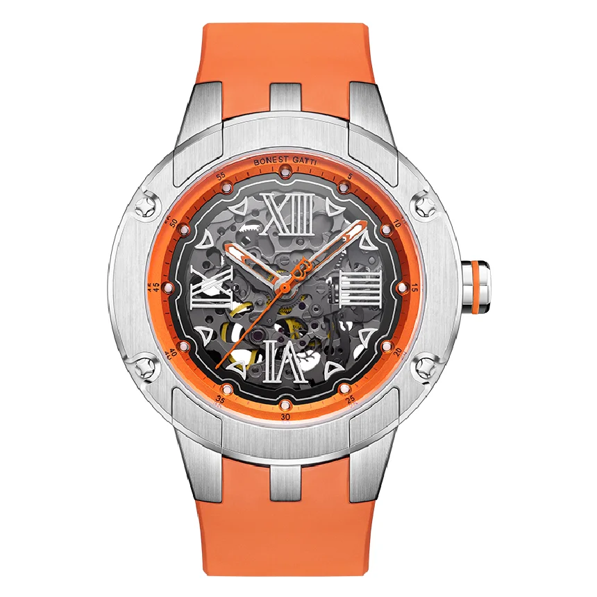 BONEST GATTI Men Automatic Watch Luxury Watches Fashion Mechanical Wristwatch Waterproof Sapphire Luminous Fluororubber Strap
BONEST GATTI Men Automatic Watch Luxury Watches Fashion Mechanical Wristwatch Waterproof Sapphire Luminous Fluororubber Strap