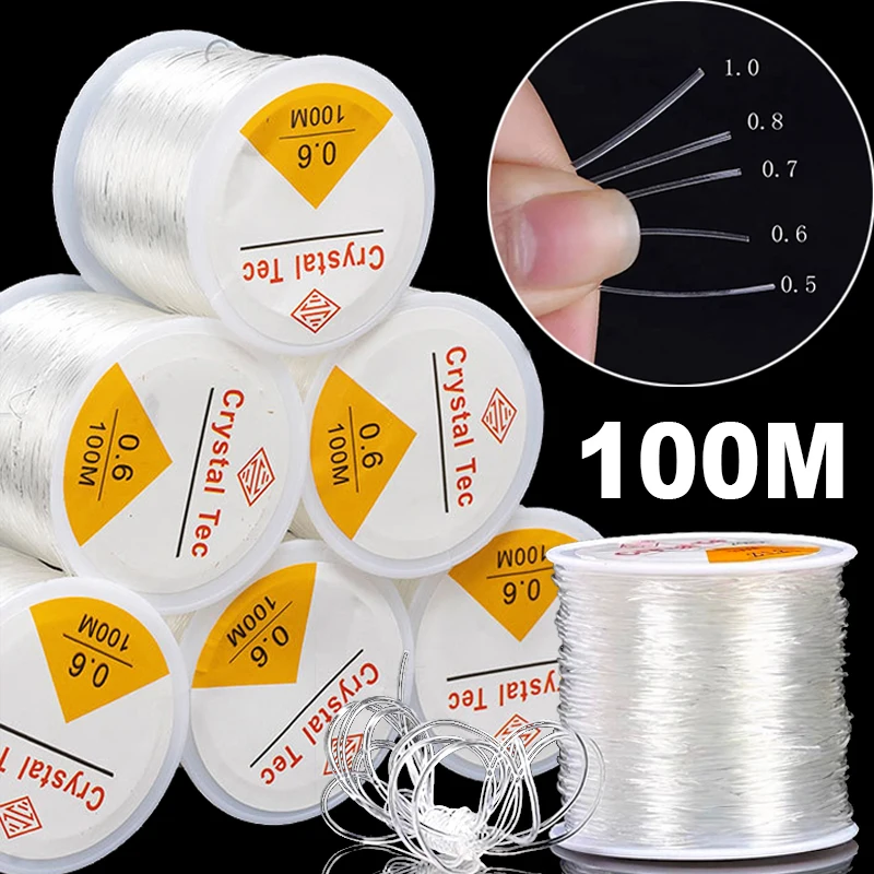 100M Transparent Elastic Crystal Line DIY Beading String Stretch Cords Jewelry Necklace Bracelet Making Rope Home Sewing Threads 
100M Transparent Elastic Crystal Line DIY Beading String Stretch Cords Jewelry Necklace Bracelet Making Rope Home Sewing Threads