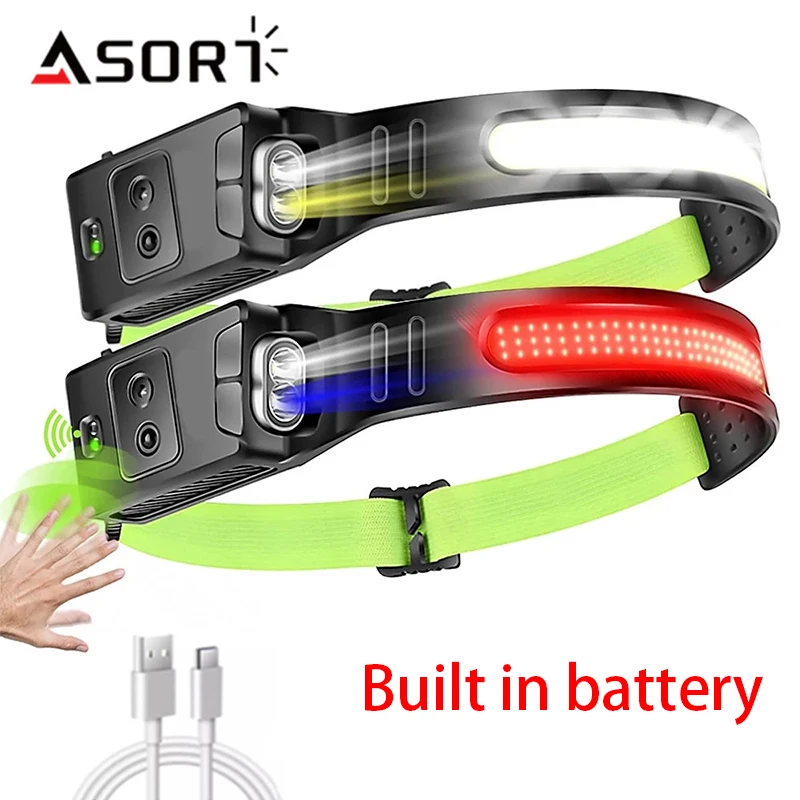 Ultra Bright Sensor LED Headlamp USB Rechargeable Head Lamp COB Headlight Outdoor Fishing Lantern Work Night Run Flashlight
Ultra Bright Sensor LED Headlamp USB Rechargeable Head Lamp COB Headlight Outdoor Fishing Lantern Work Night Run Flashlight