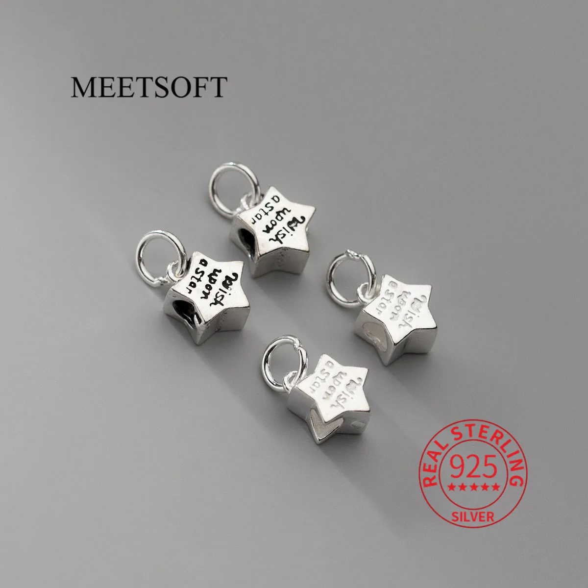 MEETSOFT Real 925 Sterling Silver Letter Pentagram Star Vintage Pendant Charms of DIY Handmade Making Supplies Necklace Bracelet
MEETSOFT Real 925 Sterling Silver Letter Pentagram Star Vintage Pendant Charms of DIY Handmade Making Supplies Necklace Bracelet