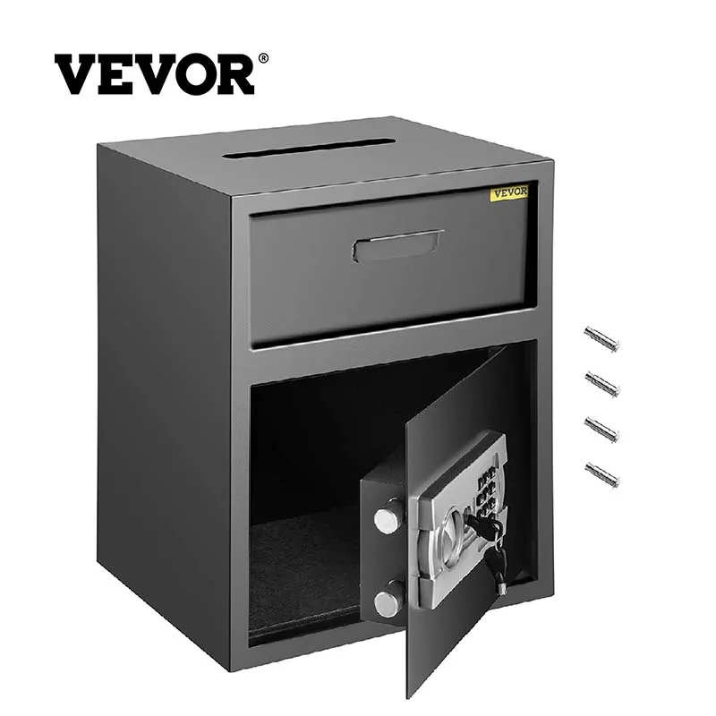 

VEVOR Digital Depository Safe 1.7 Cubic Feet Made of Carbon Steel Electronic Code Lock Depository Safe with Deposit Slot