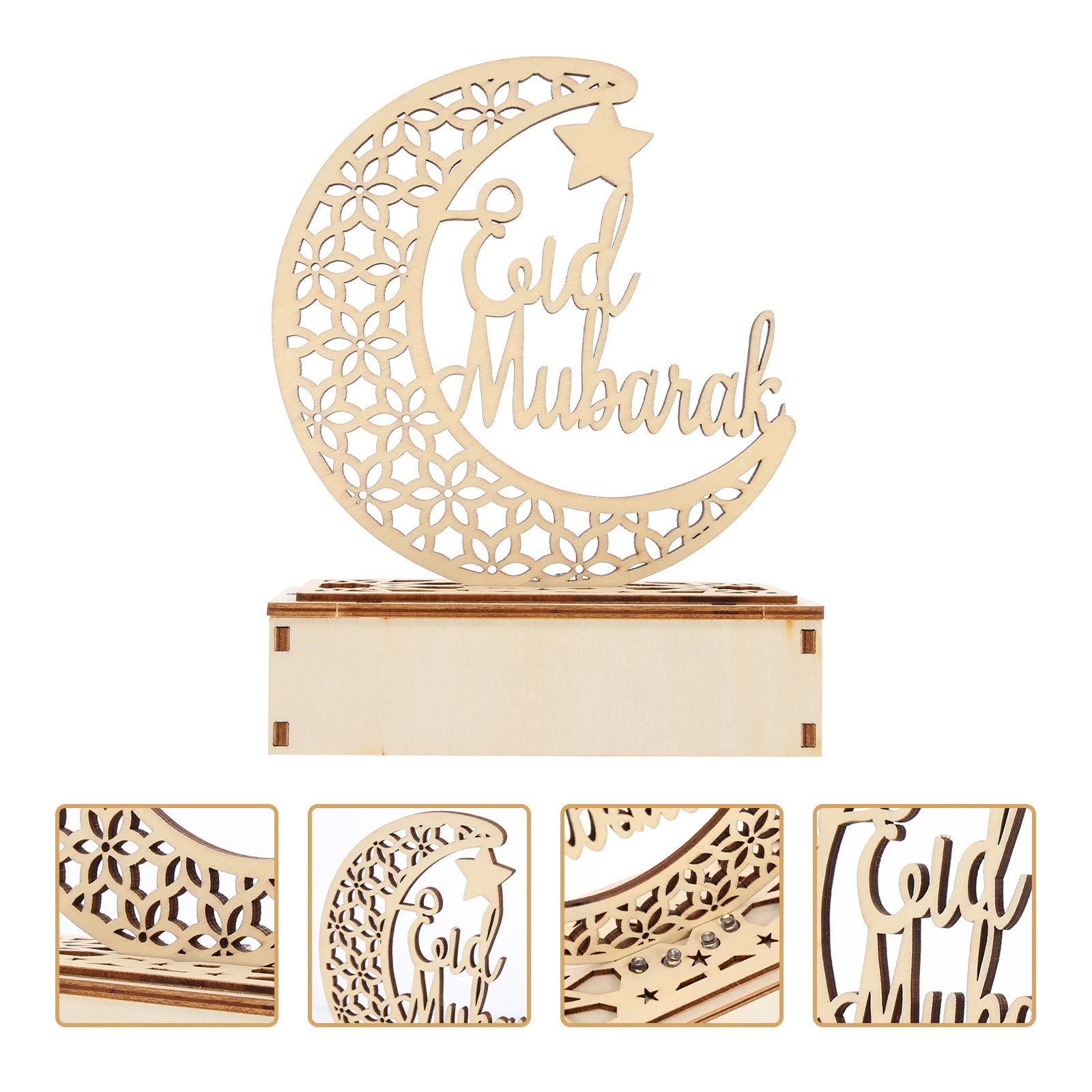 Wooden Eid Craft Muslim Themed Lamp LED Night Light Eid Mubarak Festival Adorn
Wooden Eid Craft Muslim Themed Lamp LED Night Light Eid Mubarak Festival Adorn