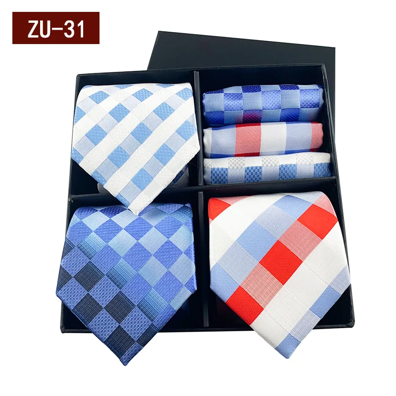 3 Pairs Mix Colors Luxury Men's Ties Set Plaids Striped Neck Ties with High Quality Jacquard Woven Pocket Square
3 Pairs Mix Colors Luxury Men's Ties Set Plaids Striped Neck Ties with High Quality Jacquard Woven Pocket Square