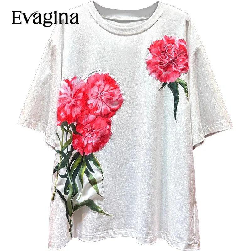 Модный повседневный элегантный топ Evagina из чистого хлопка с вышивкой и коротким рукавом весна-лето 2023 Новая женская футболка для отдыха
Модный повседневный элегантный топ Evagina из чистого хлопка с вышивкой и коротким рукавом весна-лето 2023 Новая женская футболка для отдыха
