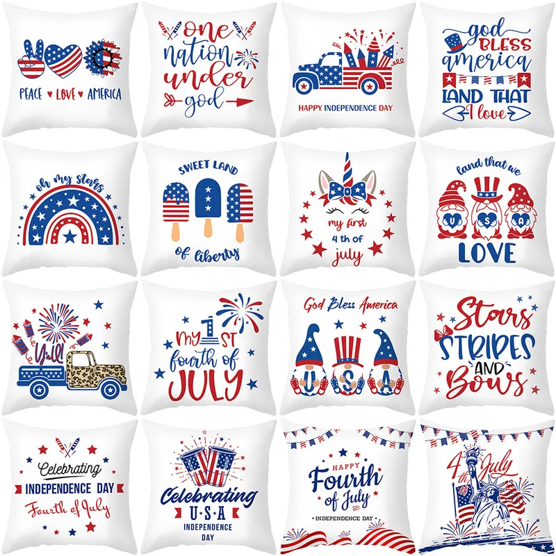 Independence Day Pillow Covers 18 x 18 Inch God Bless America Love American Flag Cushion Cover Home Decorative Throw Pillowcase 
Independence Day Pillow Covers 18 x 18 Inch God Bless America Love American Flag Cushion Cover Home Decorative Throw Pillowcase