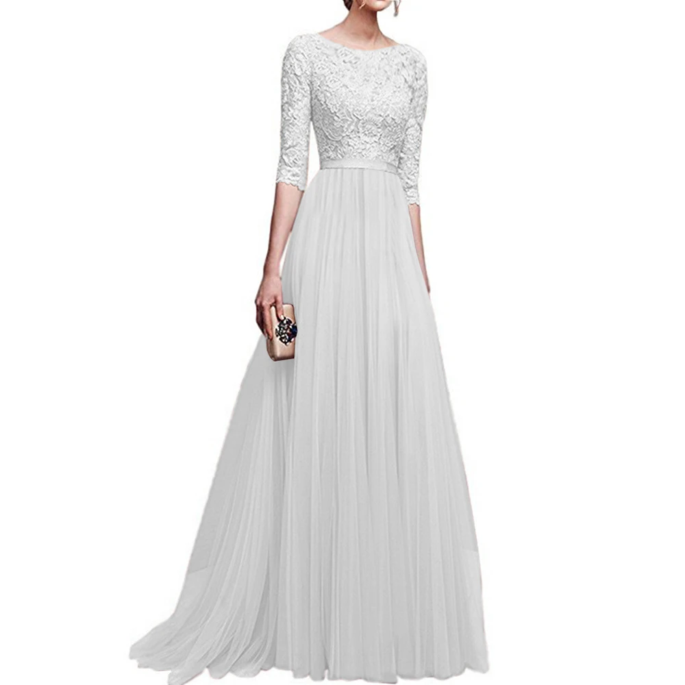 Autumn Winter Christmas Dress Women Lace Chiffon White Long Dresses Elegant Party Dress Vestidos Plus Size
Autumn Winter Christmas Dress Women Lace Chiffon White Long Dresses Elegant Party Dress Vestidos Plus Size
