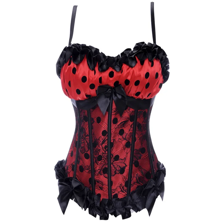 Europe and American Dotted Corset Belly Contracting Sexy Push up Sling Tight Strapless Court Lace Corset
Europe and American Dotted Corset Belly Contracting Sexy Push up Sling Tight Strapless Court Lace Corset