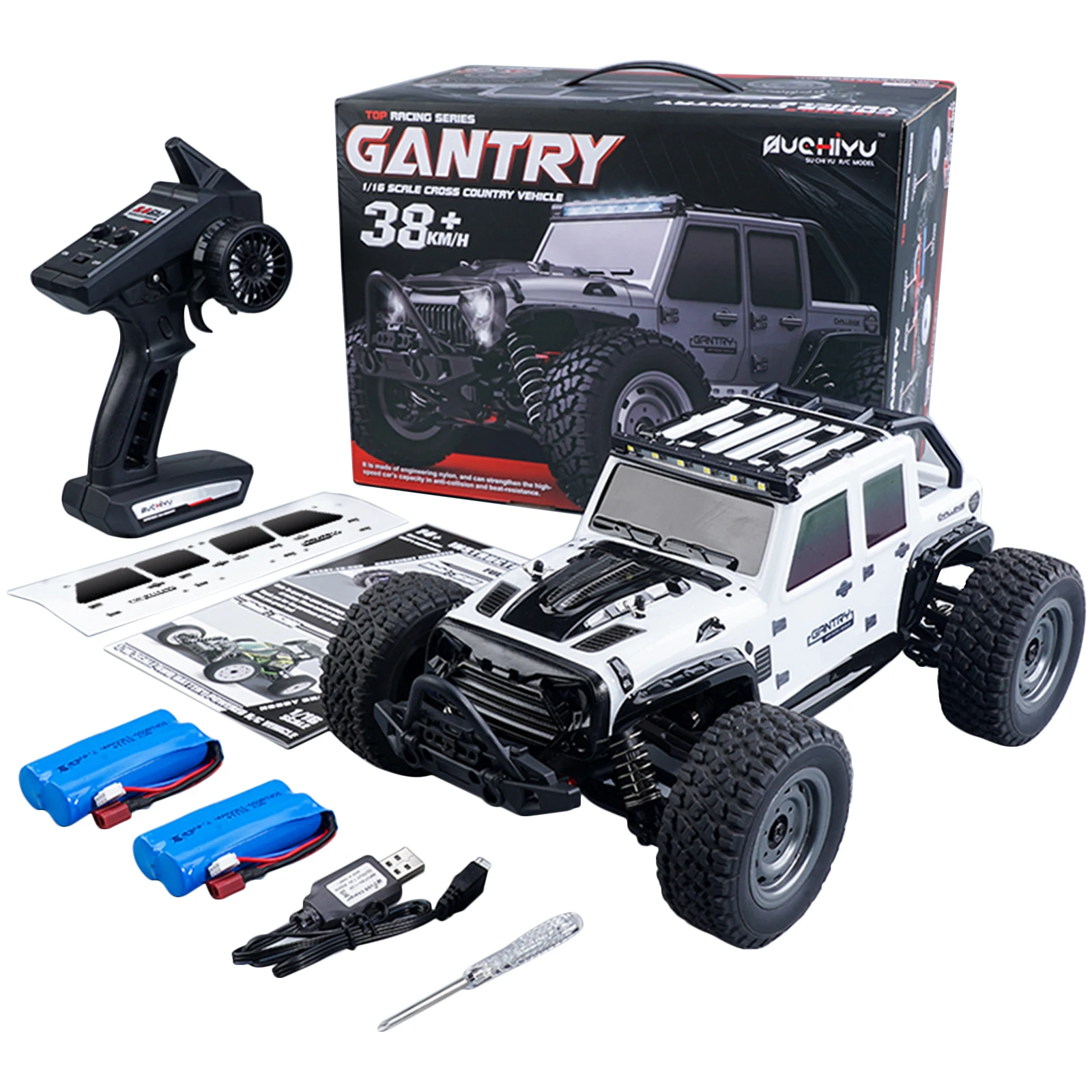 

38km/h 1/16 2.4ghz Off-road Vehicle High Speed 4ch 4wd 4x4 Remote Control Car All Terrains Remote Control Buggy Kids Gifts Rtr