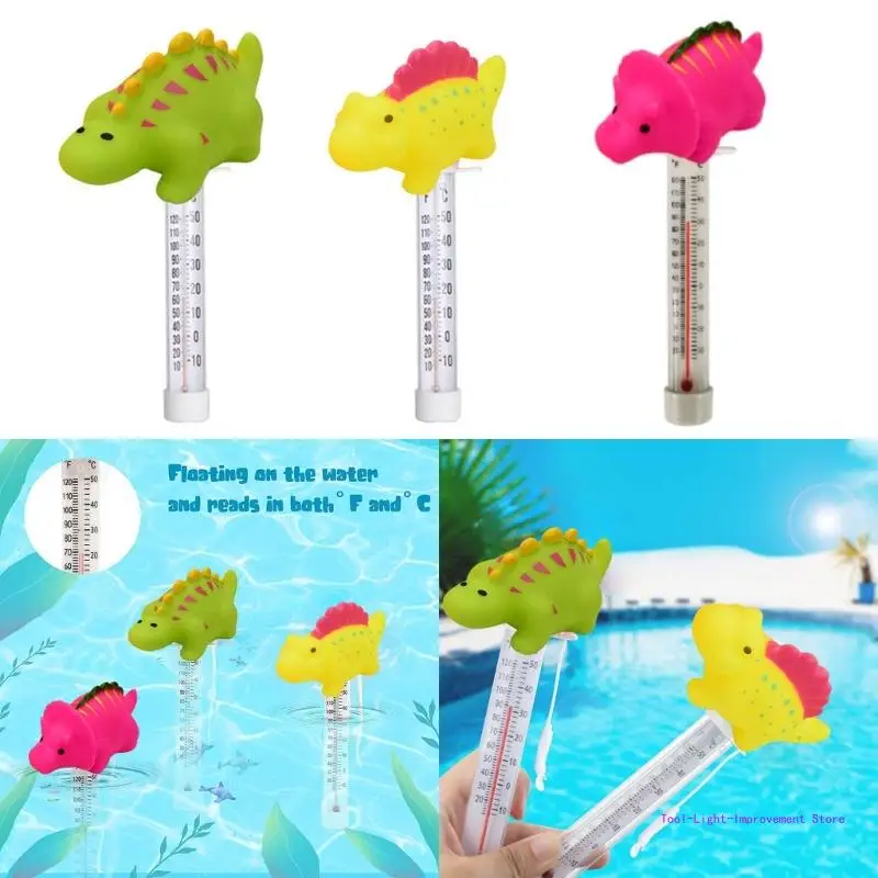 C63E Floating Pool Thermometer Dinosaur Easy Read for Water Temperature with String for Outdoor Indoor Swimming Pools Spas
C63E Floating Pool Thermometer Dinosaur Easy Read for Water Temperature with String for Outdoor Indoor Swimming Pools Spas