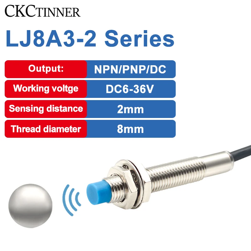 

Proximity Switch LJ8A3-2-Z/BX BY/AX/AY/EX/DX Inductive Proximity Sensor Detection Switch NPN/PNP DC 6-36V Approach Sensor M8 2mm