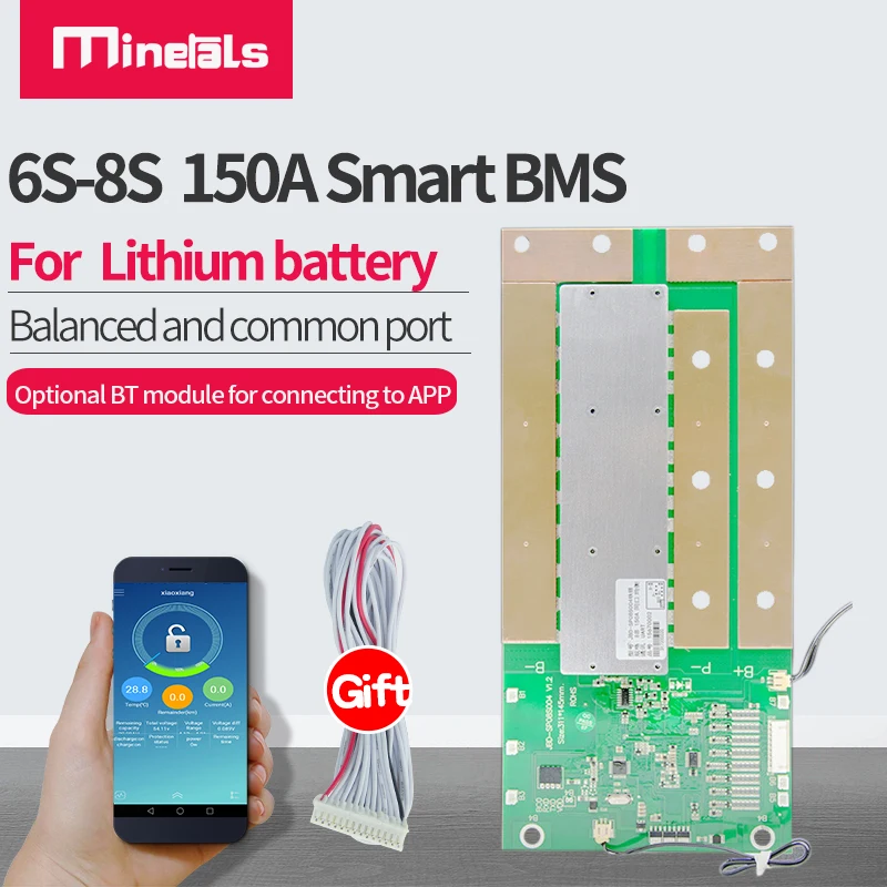 24V 150a 6S 8S 7s bms with support bluetooth smart 24v Li-ion Electric four-wheeler inverter Lithium Battery Protection Board
24V 150a 6S 8S 7s bms with support bluetooth smart 24v Li-ion Electric four-wheeler inverter Lithium Battery Protection Board
