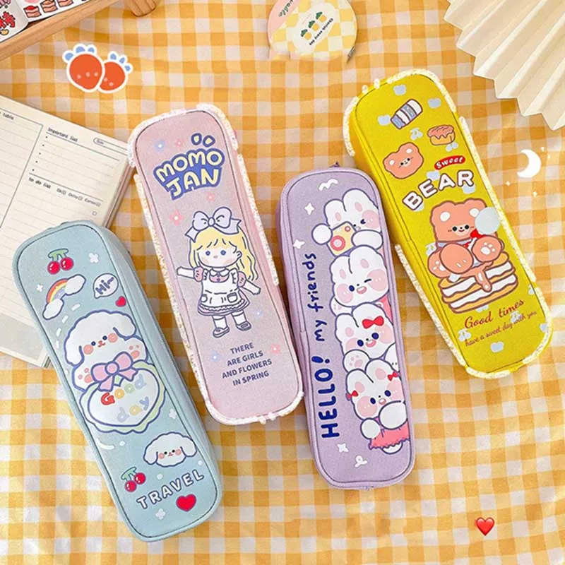 Kawaii Pen Pencil Bag Case Cartoon Cute Rabbit Dogs Bear Girls Canvas Stationery Organizer Kids Gifts School Travel Makeup Bag
Kawaii Pen Pencil Bag Case Cartoon Cute Rabbit Dogs Bear Girls Canvas Stationery Organizer Kids Gifts School Travel Makeup Bag