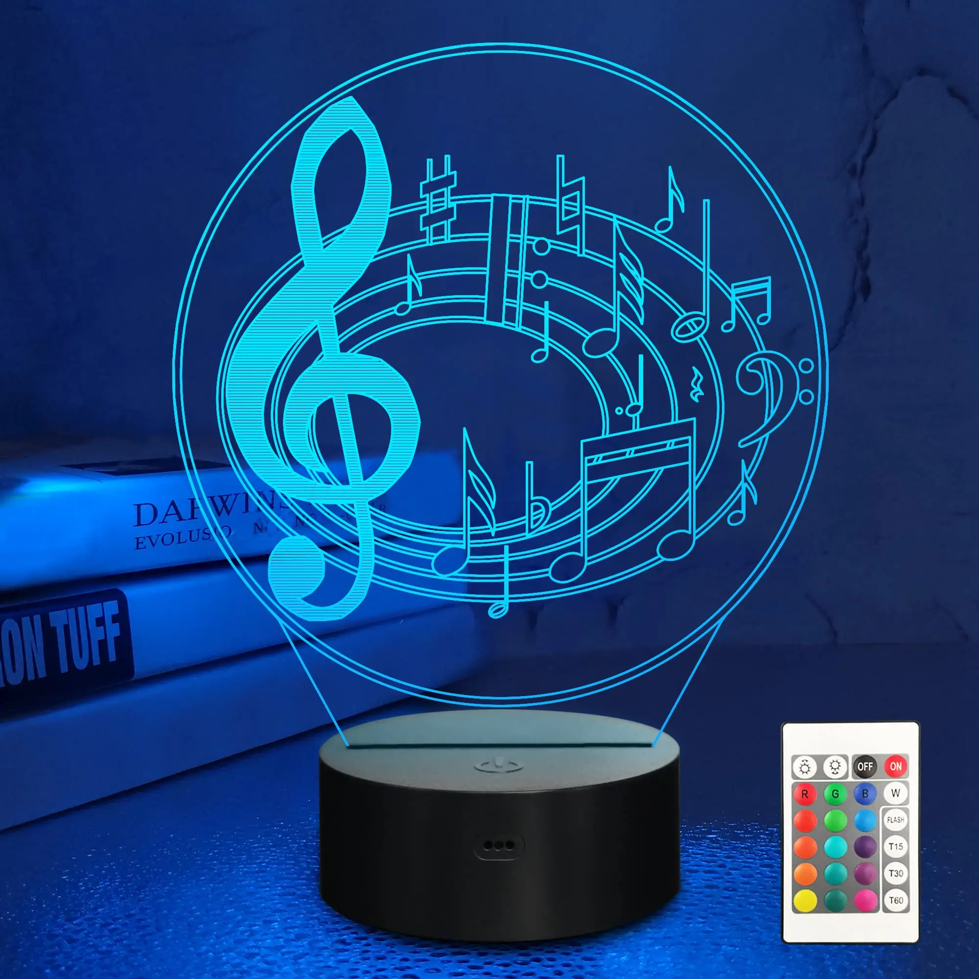 3D Music Note Night Light Illusion LED Lamp,16 Color Change Remote Room Home Decor Birthday Gifts for Child Boy and Girl
3D Music Note Night Light Illusion LED Lamp,16 Color Change Remote Room Home Decor Birthday Gifts for Child Boy and Girl