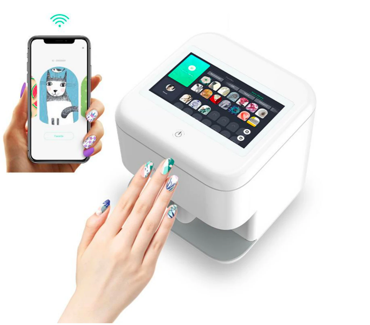3D Smart Nail Printer DIY Finger Nail Machine Painter Mini Nail Printing Machine
3D Smart Nail Printer DIY Finger Nail Machine Painter Mini Nail Printing Machine