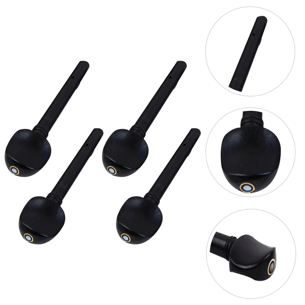 4pcs Professional Violin Tuning Pegs Violin Part Tuning Pegs Violin Accessories (Black)
4pcs Professional Violin Tuning Pegs Violin Part Tuning Pegs Violin Accessories (Black)