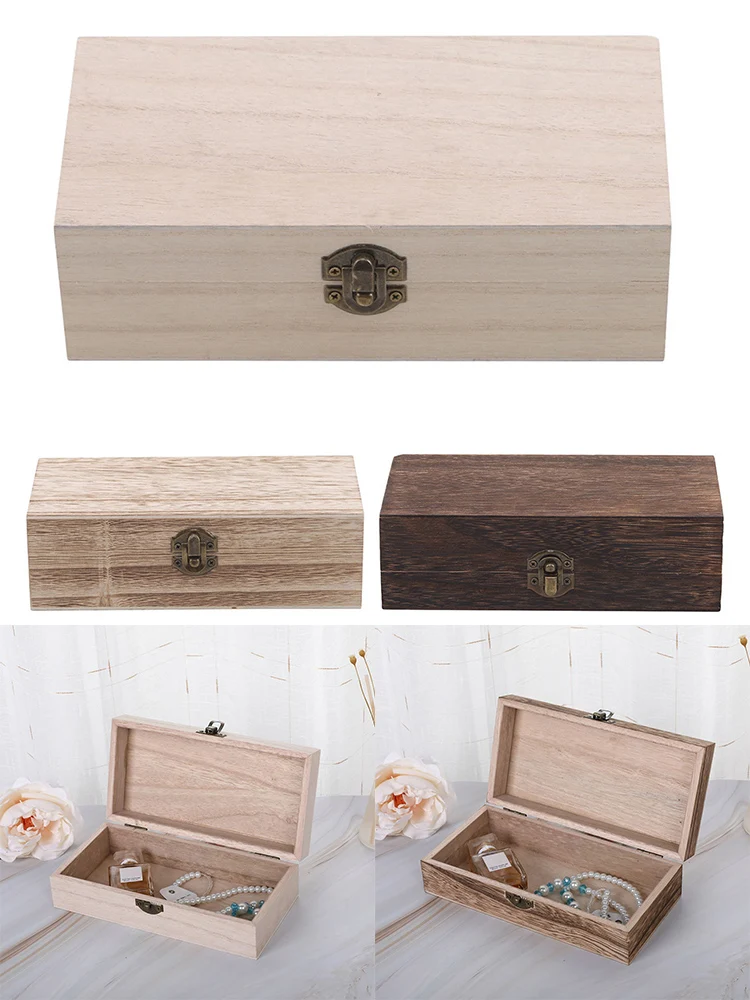 Retro Wooden Storage Box Plain Wood With Lid Multifunction Hinged Boxes Gift Packing Jewelry Case Box Home Sundries Storage Box
Retro Wooden Storage Box Plain Wood With Lid Multifunction Hinged Boxes Gift Packing Jewelry Case Box Home Sundries Storage Box