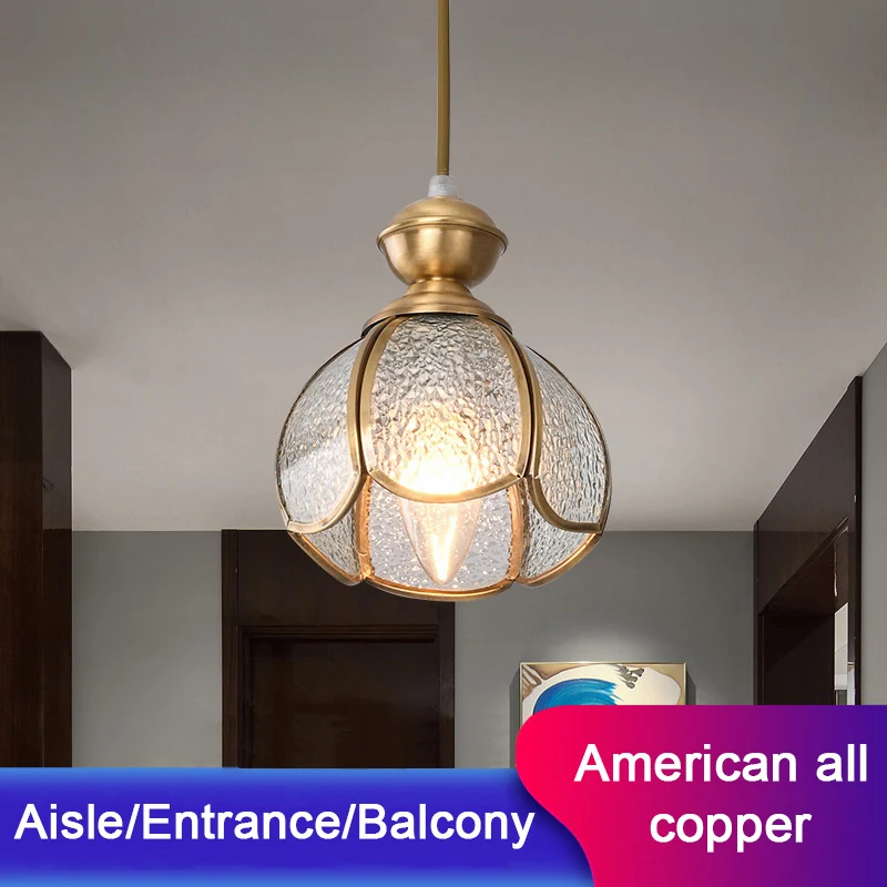 American Style Full Copper Pendant Lamp Retro Glass Chandelier LED Bedroom Living Dining Room Chandelier Fixtures Decorations
American Style Full Copper Pendant Lamp Retro Glass Chandelier LED Bedroom Living Dining Room Chandelier Fixtures Decorations