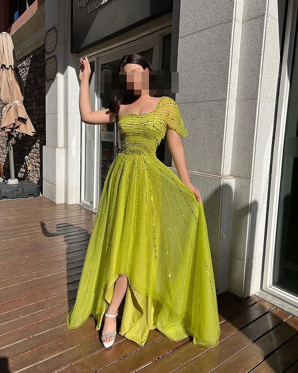 Lemon Yellow Tulle One Shoulder Prom Dresses A-line Sequins Beadings Floor Length Saudi Arabic Women Evening Party Dress
Lemon Yellow Tulle One Shoulder Prom Dresses A-line Sequins Beadings Floor Length Saudi Arabic Women Evening Party Dress