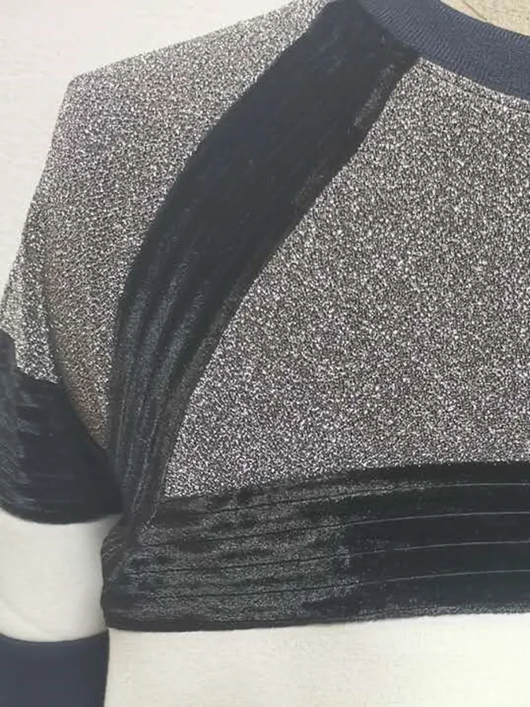 Contrast Color Stitching Women Sweatshirt casual fashion all-match O-neck Female Long Sleeve Pullover tops 
Contrast Color Stitching Women Sweatshirt casual fashion all-match O-neck Female Long Sleeve Pullover tops