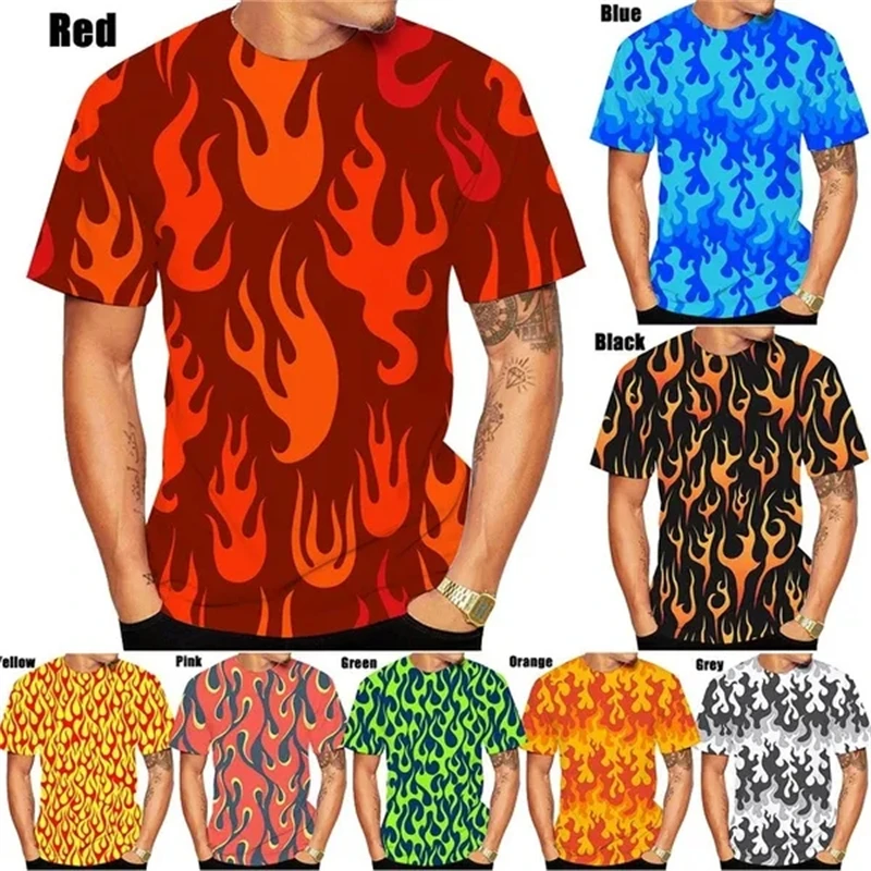 New Summer Fire 3D Printed Casual T-Shirt Personality Fashion Unisex Hip Hop O Neck Short Sleeve Tops Comfy Clothes Male Tees
New Summer Fire 3D Printed Casual T-Shirt Personality Fashion Unisex Hip Hop O Neck Short Sleeve Tops Comfy Clothes Male Tees