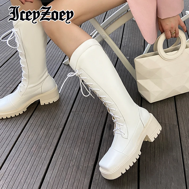 Женские сапоги на толстой подошве IceyZoey, черные длинные сапоги до колена, Повседневная зимняя обувь, размеры 34-40, 2022
Женские сапоги на толстой подошве IceyZoey, черные длинные сапоги до колена, Повседневная зимняя обувь, размеры 34-40, 2022