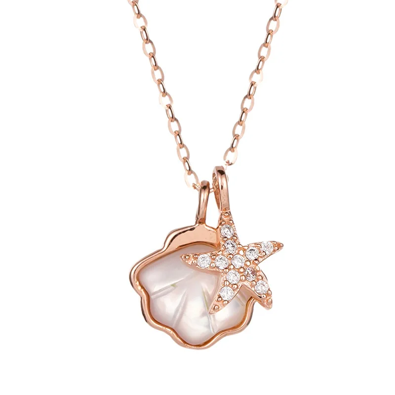 Jewelry Singapore Simple Small Shell Starfish Necklace Women S925 Silver Pendant Fashion Versatile Collar Chain
Jewelry Singapore Simple Small Shell Starfish Necklace Women S925 Silver Pendant Fashion Versatile Collar Chain