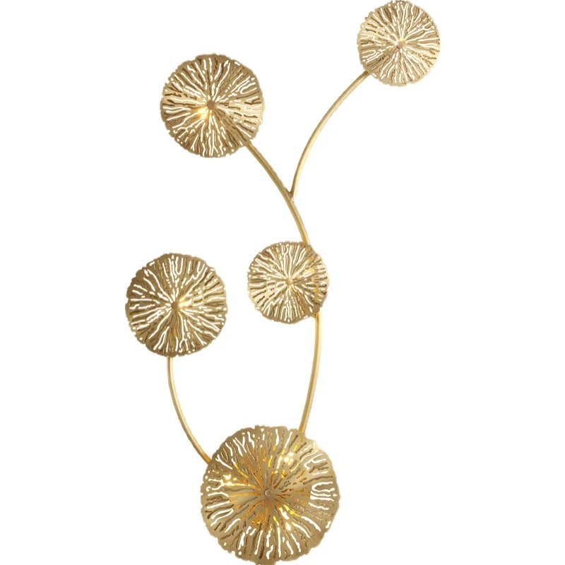 Modern Copper Lotus-shaped LED Gold Wall Lamp Light Fixture Hotel Cafe Restaurant Wall Decor Light Home Decoration Indoor
Modern Copper Lotus-shaped LED Gold Wall Lamp Light Fixture Hotel Cafe Restaurant Wall Decor Light Home Decoration Indoor