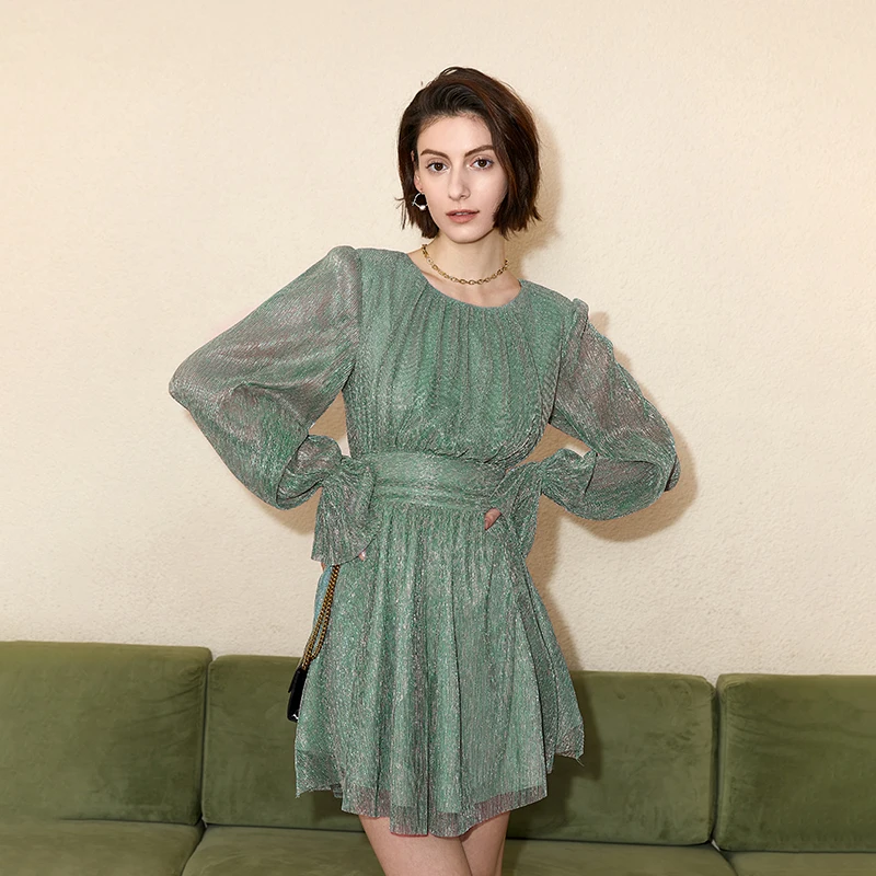 Women's dress summer2022 high sense gorgeous multicolor chiffon dress long sleeve A-line temperament high waist sun skirt
Women's dress summer2022 high sense gorgeous multicolor chiffon dress long sleeve A-line temperament high waist sun skirt