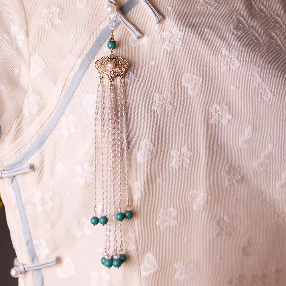 Chinese Style Women Hanfu Ornament Handmade Long Tassel Pearl Temperament Brooch Waist Hanfu Accessories Cheongsam Accessory
Chinese Style Women Hanfu Ornament Handmade Long Tassel Pearl Temperament Brooch Waist Hanfu Accessories Cheongsam Accessory