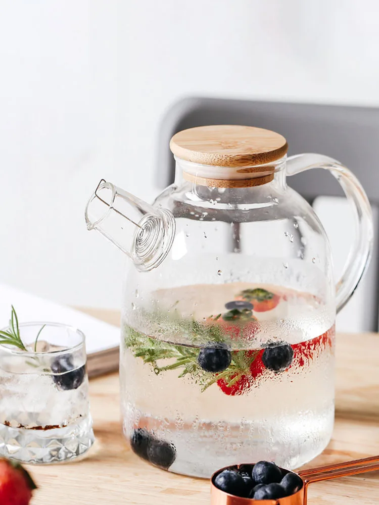 1L/1.5L Big Transparent Glass Teapot Clear Borosilicate Heat-Resistant Fruit Juice Container Puer Kettle Home Office Teaware Set
1L/1.5L Big Transparent Glass Teapot Clear Borosilicate Heat-Resistant Fruit Juice Container Puer Kettle Home Office Teaware Set