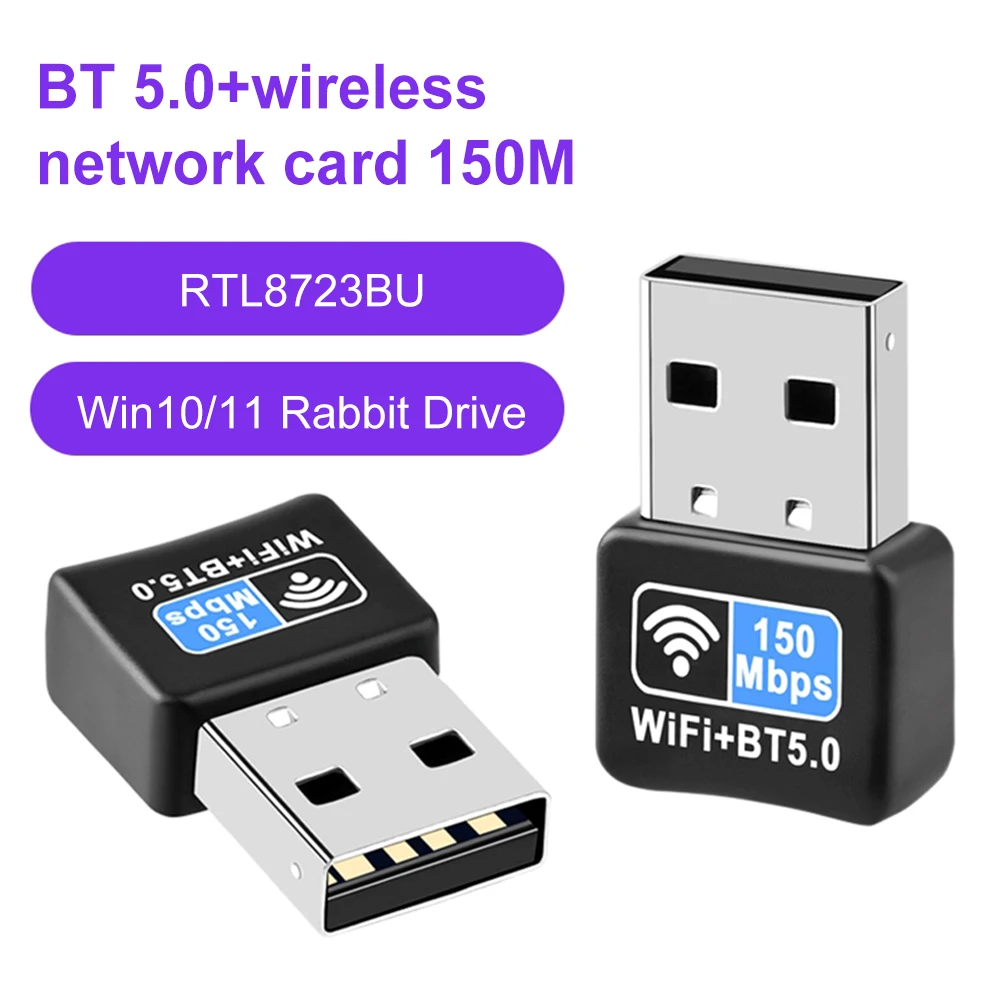 150Mbps WiFi Network Card Receiver Free Driver Mini USB Ethernet Receiver Bluetooth-compatible 5.0 Plug and Play for PC Laptop
150Mbps WiFi Network Card Receiver Free Driver Mini USB Ethernet Receiver Bluetooth-compatible 5.0 Plug and Play for PC Laptop