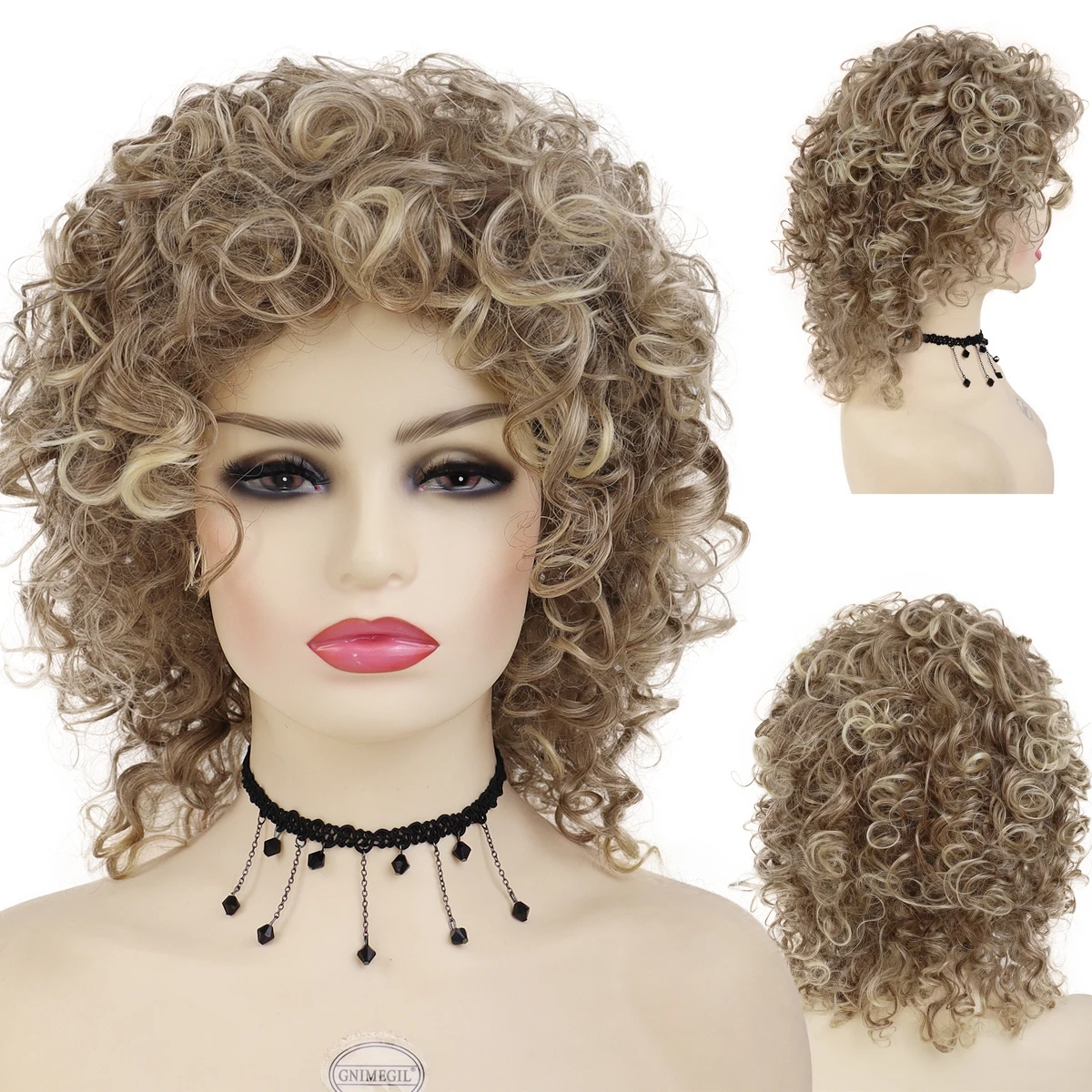 GNIMEGIL Short Curly Wig with Bangs for Women Brown Wig Synthetic Hair Replacement Wigs Natural Hairstyles Costume Wig Cosplay
GNIMEGIL Short Curly Wig with Bangs for Women Brown Wig Synthetic Hair Replacement Wigs Natural Hairstyles Costume Wig Cosplay