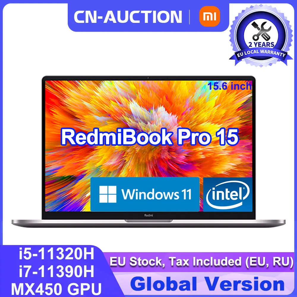 Новый ноутбук Xiaomi 15 дюймов MX450 Intel i7-11390H/RedmiBook Pro расширенный выпуск 16 ГБ 512 экран Mi 3