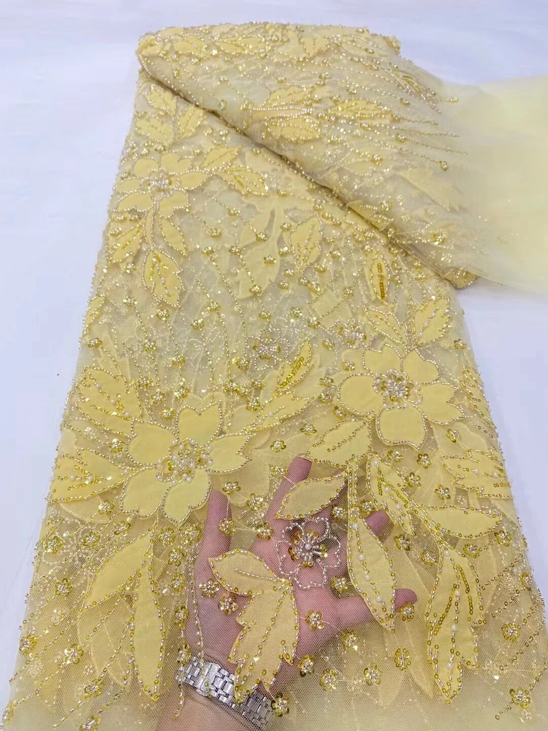 African White Lace Fabric Embroidery Party Dresses Nigerian Sequins For Women Sewing Mesh Fabrics In Meter Free Shipping 5 Yards
African White Lace Fabric Embroidery Party Dresses Nigerian Sequins For Women Sewing Mesh Fabrics In Meter Free Shipping 5 Yards