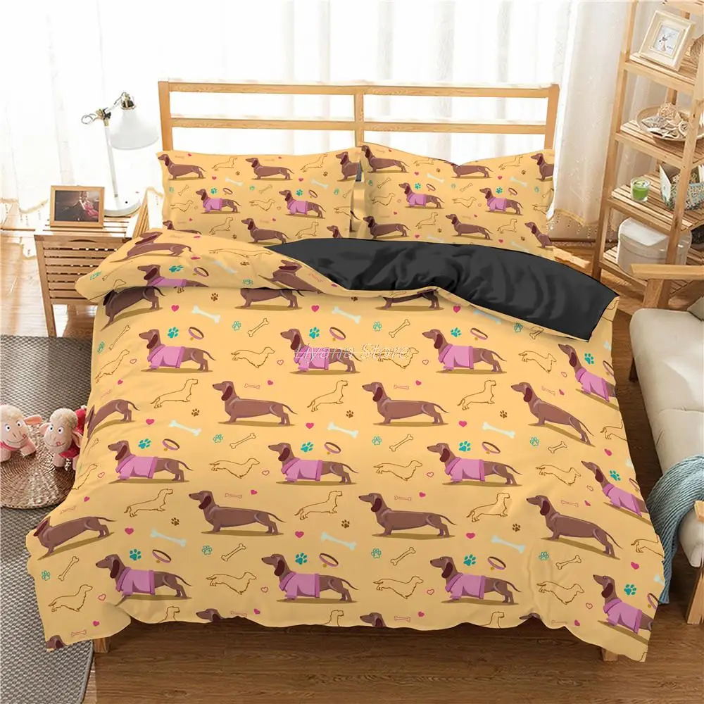 Bedding Set Cartoon Dachshund Queen Size Duvet Cover For Kids Children 3d Quilt Soft Comforter Single Twin Bed Clothes
Bedding Set Cartoon Dachshund Queen Size Duvet Cover For Kids Children 3d Quilt Soft Comforter Single Twin Bed Clothes
