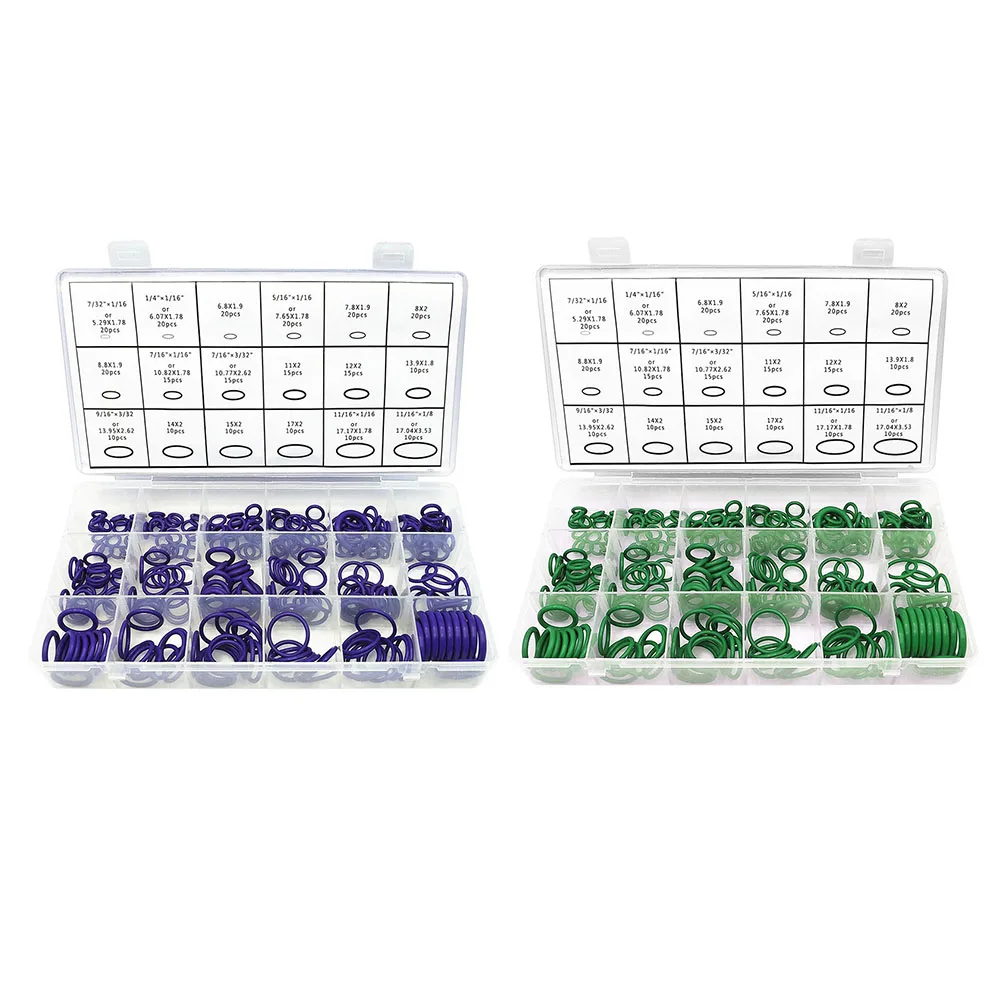 270pcs 18 Sizes HNBR O Rings Rubber Air Conditioning Seal Ring High Temperature Resistance Car Repair Tools Replacement Parts
270pcs 18 Sizes HNBR O Rings Rubber Air Conditioning Seal Ring High Temperature Resistance Car Repair Tools Replacement Parts