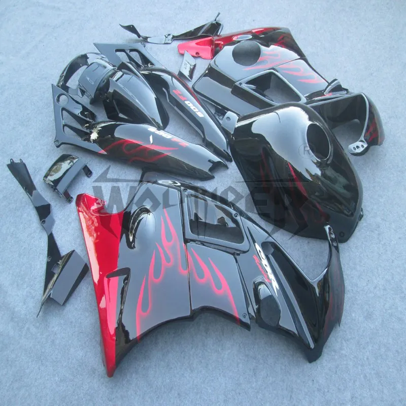 

Aftermarket Fairing kit for CBR600F2 1991 1992 1993 1994 red flames CBR600 F2 ABS motorcycle fairing