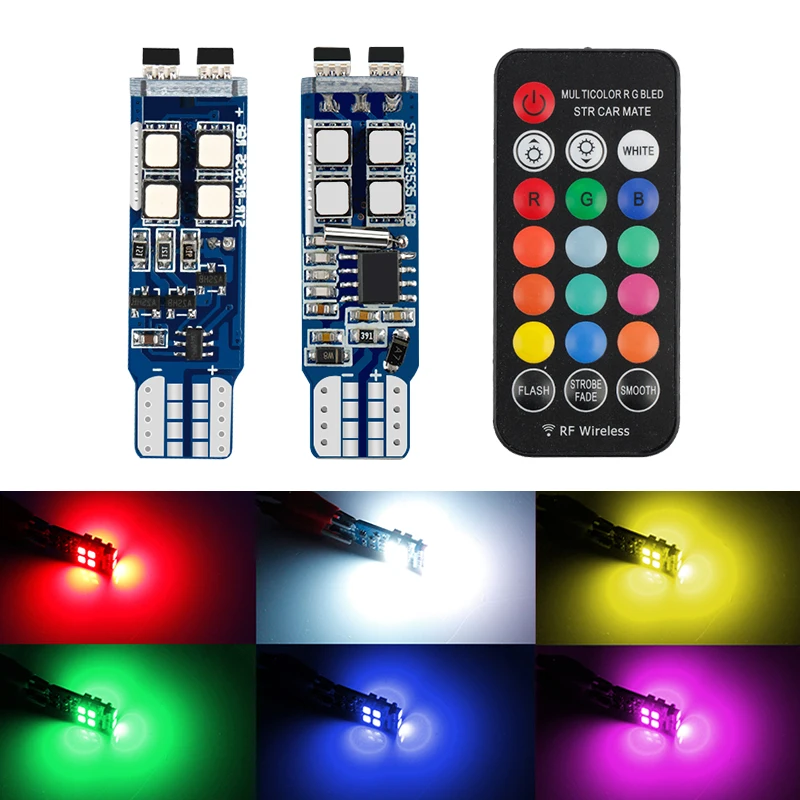 OKEEN 2PCS T10 RGB W5W Led Bulb 194 168 Flash Strobe Car Interior Reading Lights Atmosphere Turn Lights With Remote Control
OKEEN 2PCS T10 RGB W5W Led Bulb 194 168 Flash Strobe Car Interior Reading Lights Atmosphere Turn Lights With Remote Control