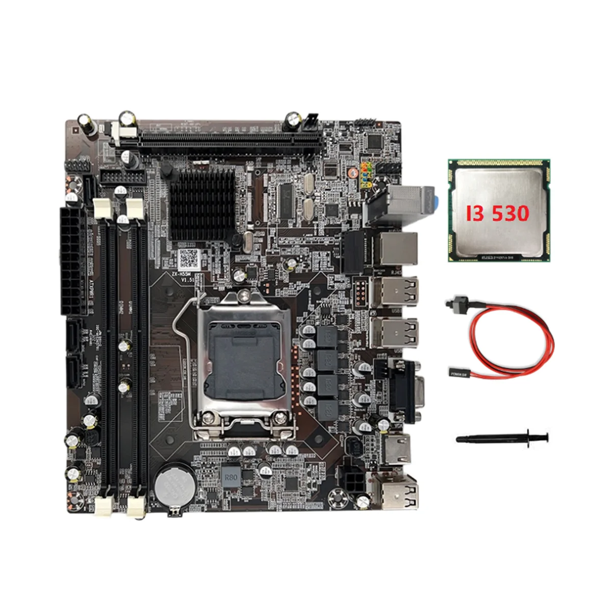 Материнская плата H55 LGA1156 поддерживает I3 530 I5 760, процессор DDR3, материнская плата + процессор I3 530 + кабель переключателя + термопаста
Материнская плата H55 LGA1156 поддерживает I3 530 I5 760, процессор DDR3, материнская плата + процессор I3 530 + кабель переключателя + термопаста