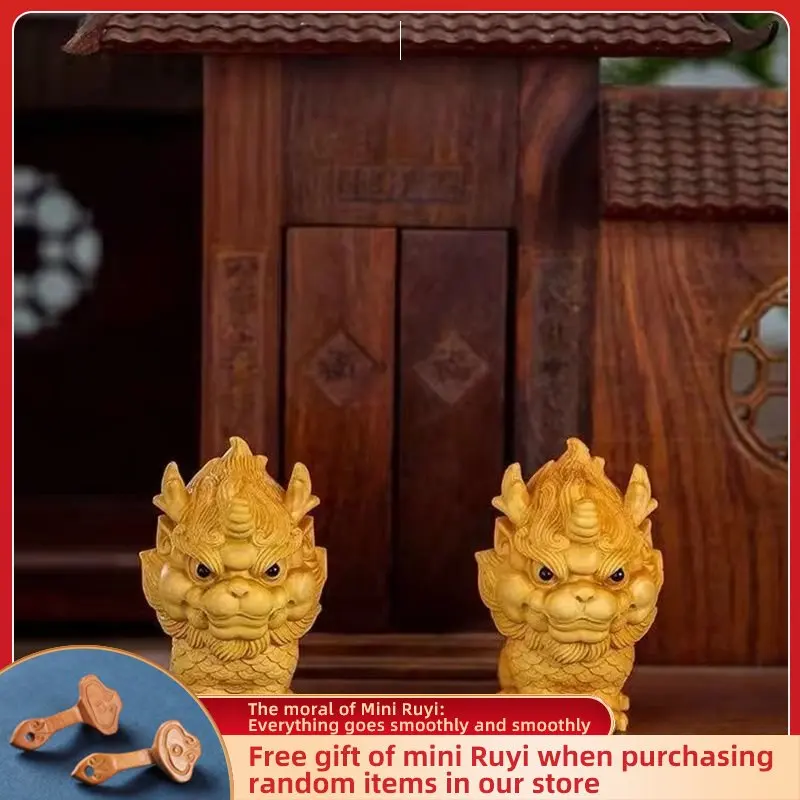 Boxwood Carving【Amass Fortunes-Kirin Beast-PI XIU】Home Decoration Handmade Figurine Sculpture Modern Arts Car Pendant 5.2-6CM
Boxwood Carving【Amass Fortunes-Kirin Beast-PI XIU】Home Decoration Handmade Figurine Sculpture Modern Arts Car Pendant 5.2-6CM