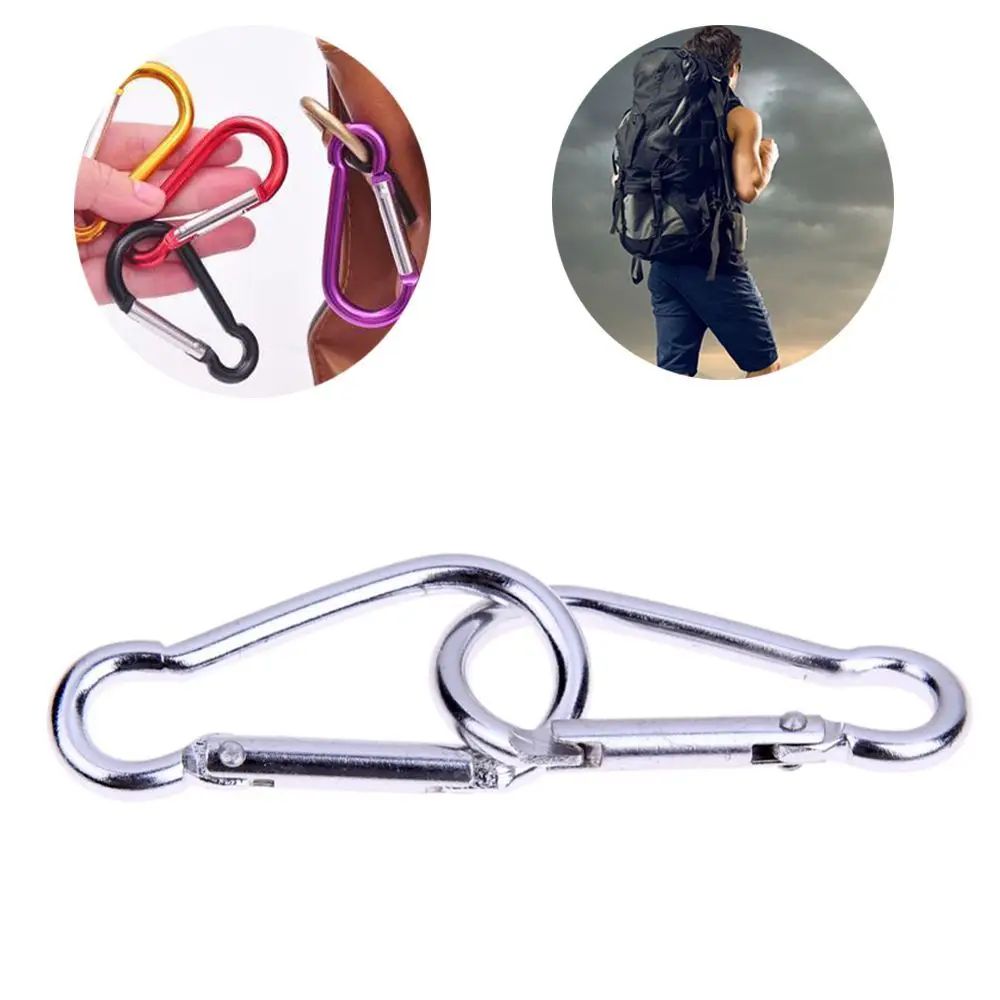 Camping Lightweight Silver Aluminum Hanger Keychain Hook Buckle Carabiner Travel Kit
Camping Lightweight Silver Aluminum Hanger Keychain Hook Buckle Carabiner Travel Kit