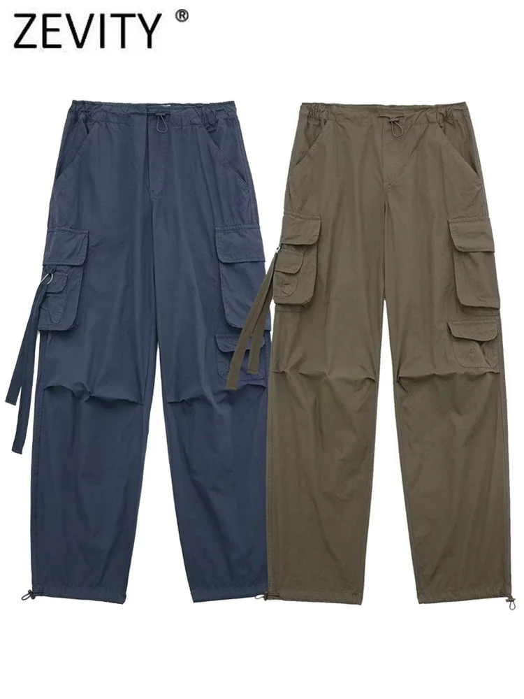 Женские модные брюки-карго Zevity 2022 года с боковыми карманами и заплатками, винтажные женские брюки на шнуровке с эластичным поясом, женские б...
Женские модные брюки-карго Zevity 2022 года с боковыми карманами и заплатками, винтажные женские брюки на шнуровке с эластичным поясом, женские б...