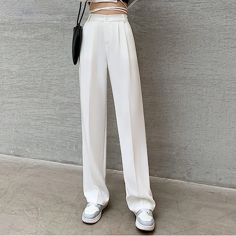 LY VAREY LIN Spring Women Casual High Waist Loose Wide Leg Pants Female Floor-Length White Suits Pants Ladies Long Trousers
LY VAREY LIN Spring Women Casual High Waist Loose Wide Leg Pants Female Floor-Length White Suits Pants Ladies Long Trousers