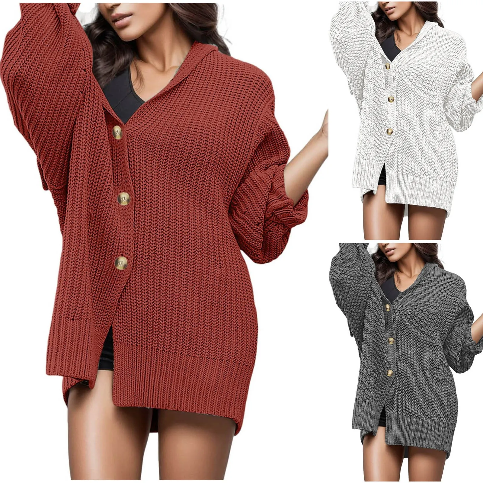 Vintage Women'S Autumn Sweater New V Neck Long Sleeve Knitted Cardigan Female Loose Loose Sweater Chic 2023 Winter Coat
Vintage Women'S Autumn Sweater New V Neck Long Sleeve Knitted Cardigan Female Loose Loose Sweater Chic 2023 Winter Coat