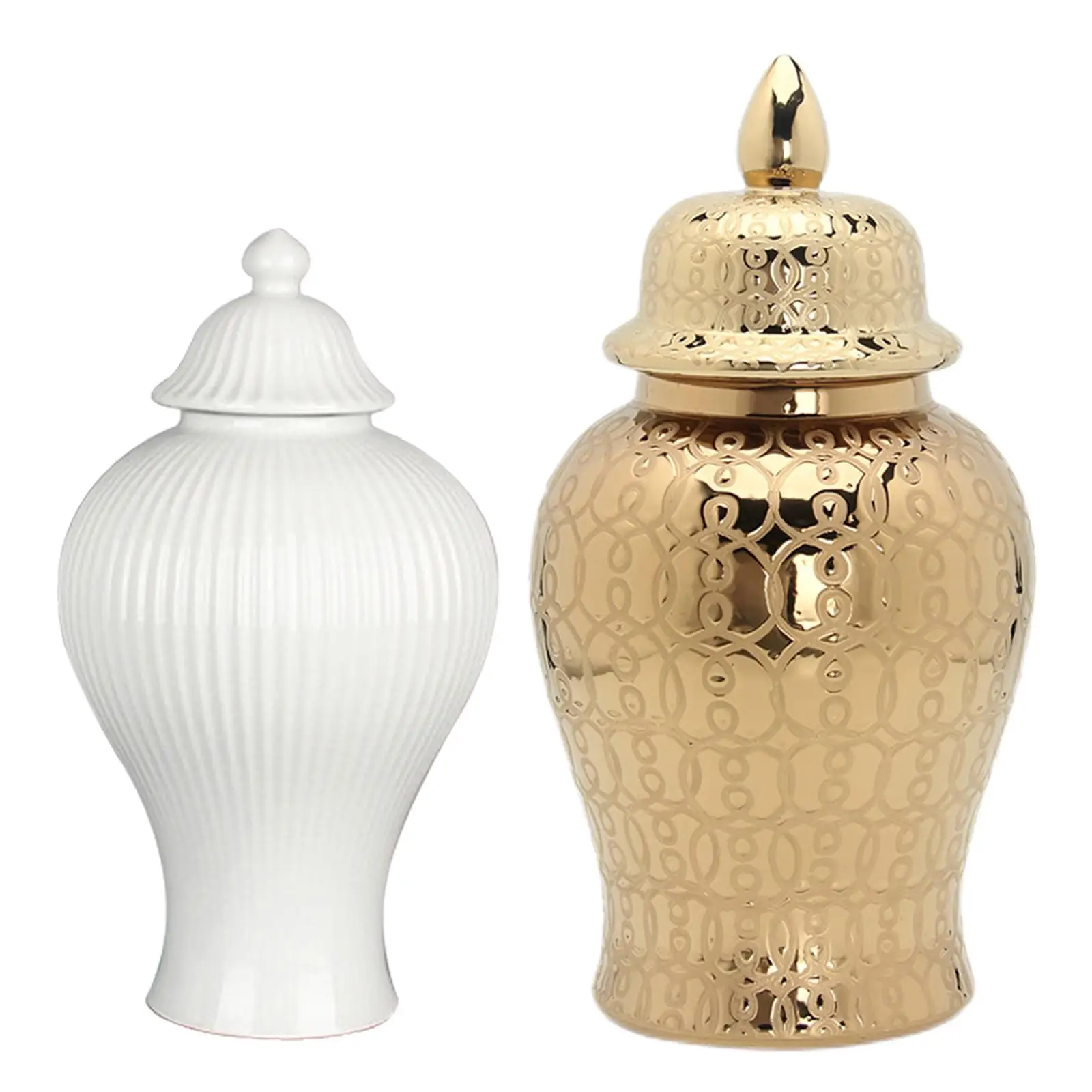 Porcelain Flower Vase Flowerpot Temple Jar Display Traditional Ceramic Ginger Jar for Office Weddings Home Collection Decoration
Porcelain Flower Vase Flowerpot Temple Jar Display Traditional Ceramic Ginger Jar for Office Weddings Home Collection Decoration