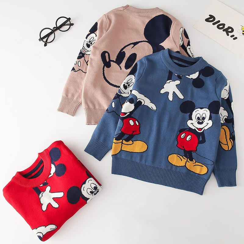 Girls Mickey Mouse Sweater Boys Disney Clothes Autumn Winter Kids Cartoon Knitted T-shirts 1-6 Years Unisex Children Costumes
Girls Mickey Mouse Sweater Boys Disney Clothes Autumn Winter Kids Cartoon Knitted T-shirts 1-6 Years Unisex Children Costumes