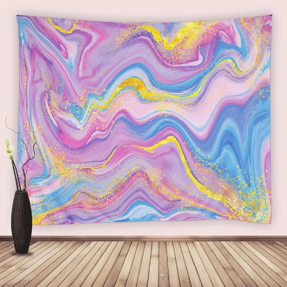 Marble Tapestry Purple Blue Stone Texture Gold Glitter Abstract Art Wall Hanging Modern Luxury Fabric Bedroom Living Room Decor
Marble Tapestry Purple Blue Stone Texture Gold Glitter Abstract Art Wall Hanging Modern Luxury Fabric Bedroom Living Room Decor