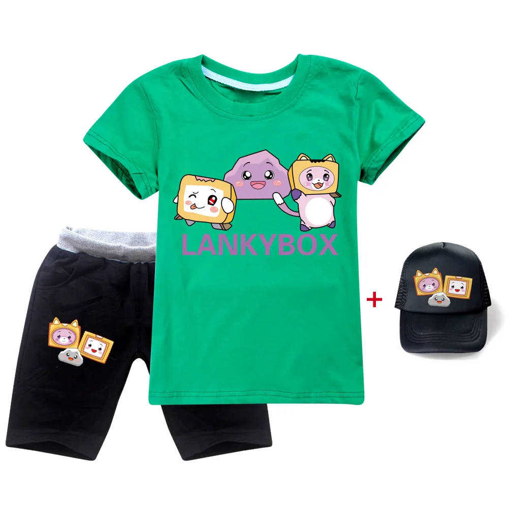 Комплект одежды для мальчиков Lankybox, футболка с коротким рукавом 3D + штаны, летний детский спортивный костюм для мальчиков, детская одежда, на...
Комплект одежды для мальчиков Lankybox, футболка с коротким рукавом 3D + штаны, летний детский спортивный костюм для мальчиков, детская одежда, на...