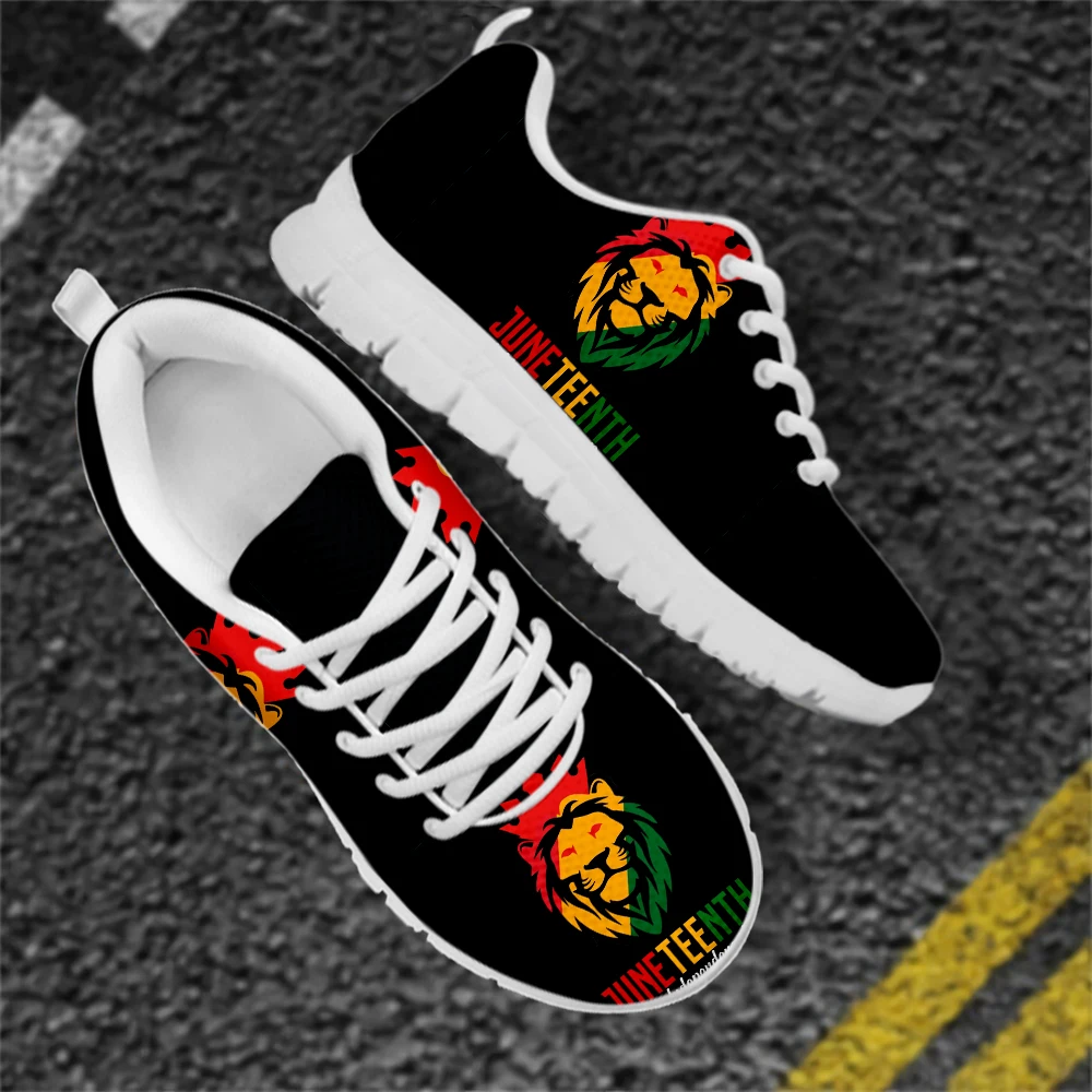 ELVISWORDS June Teenth Lion Prints Lace Up Shoes for Ladies Breathable Comfortable Shoes zapatos mujer Chaussures Plates
ELVISWORDS June Teenth Lion Prints Lace Up Shoes for Ladies Breathable Comfortable Shoes zapatos mujer Chaussures Plates